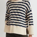 Madewell  Cable-Knit Oversized Sweater in Stripe XXS Photo 0