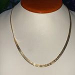 New! “I love you” Herringbone 14KGP Necklace Gold Photo 1