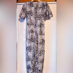 Top Shop pantsuit. Animal print, Size 0, short sleeves, black and white. Photo 3