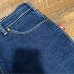 Braxton Stretch Indigo Straight Leg Jeans with Contrasting Top Stitching SZ 34/M Blue Photo 4