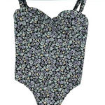 Rouje Paris Victoria One Piece Swimsuit Black Blue Purple‎ Floral Size 36 US 4 Photo 0