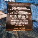 Lazy Oaf  Womens Blue Psycho Killer Long Sleeve Button Down Tunic Top Shirt Small Photo 4