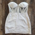 Retrofête Retrofete Ludlow Dress in White Size Small NWT Crystals Corset Strapless Bride Photo 2