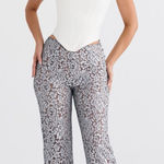 House Of CB  Mara Silver Metallic Trousers NWOT‎ size L Photo 0