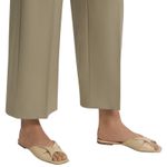 Theory Twisted Leather Sandal Slide Open Toe Beige Women Size 38 Photo 1