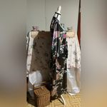 Old Shanghai Peacock Kimono Robe Black Size L Photo 5