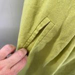 Talbots Summer Derby Dress Womens 4 Green White Linen Lined Belt Photo 3