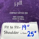 J.Jill Purple Pink Paisley Print Everyday Cotton Tee Shirt Size S Photo 2