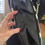 Betsey Johnson  Black & White Polka Dot Chain Strap Floral Lined Purse Bag Photo 5