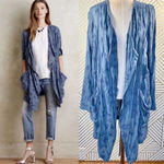 Anthropologie Hei Hei Melita Utility Jacket Cardigan Embroidered Blue Size Small Photo 1