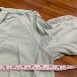 Torrid Blouse Womens Size 1X Green Top Lace Sleeve Plus V Neck Casual Comfy Photo 6