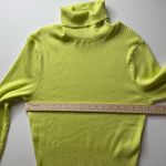 J.Crew  Tencel Lyocell Ribbed Turtleneck Sweater Size XL Neon Stretch Knit Layers Photo 8
