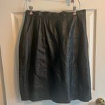 Venezia Leathers Black Leather Pencil Skirt Sz 18 Photo 4