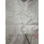 AQUA  Eyelet Midi Dress White Sleeveless Party Cocktail Wedding Guest M‎ Photo 9