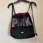 PINK - Victoria's Secret Victoria's Secret Pink MAROON Drawstring Backpack Bag Tote Duffle Gym Mesh Photo 3