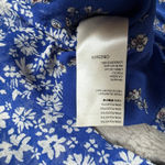 Free People NWT  Floral Blouse Bell Sleeve Bohemian‎ Rosalie Wrap Top Blue Size S Photo 10