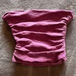 Free People  Dusty Rose Textured Tube Top Sleeveless Strapless Ruched Sz XS EUC Photo 0