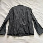 Chico's Vintage Grey silk blend light weight jacket relaxed fit Size 2 Photo 5