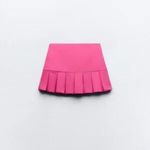 ZARA Women’s Fuchsia Box Mid Rise Pleated Skort Photo 2