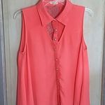 Love Riche  Collar Cut-Out Sleeveless Blouse Photo 0