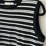 American Holic Black and White Striped Sleeveless Top Large Photo 3