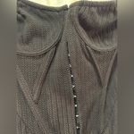 Pretty Little Thing NWT Black Ribbed Corset Strapless Jumpsuit 10 Photo 10