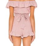 superdown Revolve Angela Wrap Tie Romper in Pink Stripe Women’s Size M Photo 2