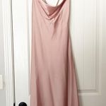Show Me Your Mumu NWT  Verona Cowl Dress Rose Gold Luxe Satin Photo 3
