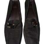 Stuart Weitzman Stuart Weitzman Women's Black Jeweled Suede Loafer Flats 8.5 Narrow Casual Photo 0