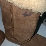 BEARPAW Womens Size 7 BROWN SUEDE FUR LINED Pull On Flat BOOTs MARISSA Photo 3