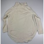Athleta  Cream Ribbed Turtleneck‎ Sweater Curved Hem Cozy Knit Medium M Photo 1