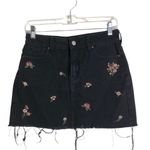 PacSun  Floral Denim Mini Distress Skirt Size 25 Photo 5