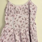 Aeropostale Dress Purple Floral Milkmaid Coquette Cottagecore Prairie Lace Large Photo 4