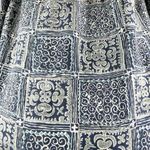 Robert Stock Vintage Bomber Jacket Silk Large Geometric Print Blue Photo 7