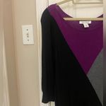White House | Black Market 3/4 Sleeve Color Block Mini Dress/Tunic Sweater Photo 3