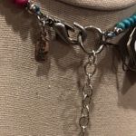 TRESKA Modern Abstract Multicolor MultiMedia Y Drop Necklace Photo 4