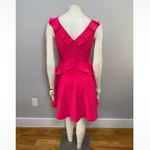Boutique Hot Pink Ruffle Fit N Flare Dress Photo 4