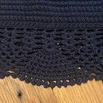 Marie Oliver  Cotton Crocheted Scalloped Hem  Navy Skirt Size Medium Photo 0