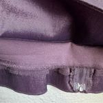 Tadashi Shoji Iridescent Satin Pleated Blouse 10 Purple Flower Cap Sleeve Whimsi Photo 5