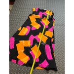 Joseph Ribkoff  Black Orange‎ Pink Geometric Sleeveless V-Neck Jersey Swing Dress Photo 10