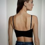 Commando  Women’s Faux Leather Longline Bralette Photo 2