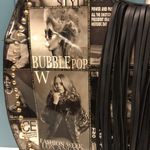 Round Black & White Michelle‎ O'Bama Magazine Cover 17” Large Purse With Fringe Photo 1