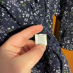 Aerie Woman's Floral Sheer Casual Plus Size Navy Blouse Size XXL Photo 3