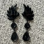 Elegant Vintage Black Black Winged Clip Earrings Photo 5