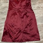 The Limited Elegant Burgundy Satin Dress Photo 5