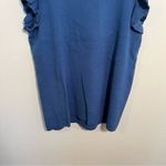 T Tahari  Flutter Sleeve Sweater Knit Top Blue L Photo 4