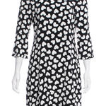 Kate Spade  Black and White Heart Mini Shift Dress Photo 0