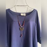 Retro Hollow Copper Butterfly Pendant With Ceramic Beads Necklace Ethnic‎ Style Photo 3