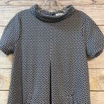 Tyler Boe Kristen Jacquard Navy Knit Print Foldover Mock Neck Dress Photo 2