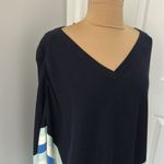 Talbots  Striped Colorblock Sweater Poncho Photo 4